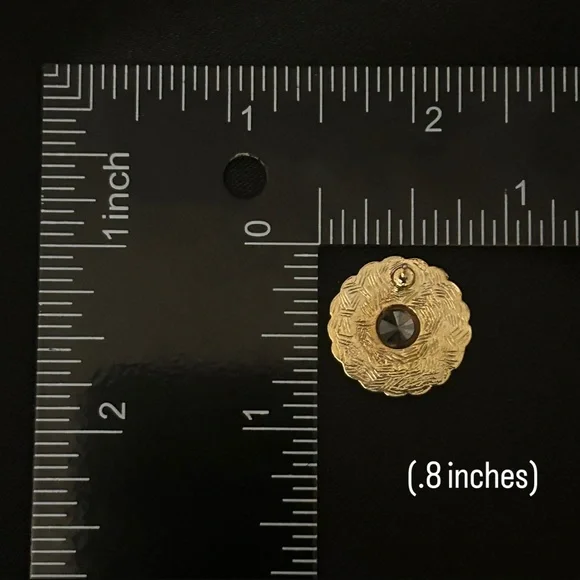 Gold and Jade Iridescent Multi-Diamond Pierced Earrings by Crystal Accents - Picture 4 of 5